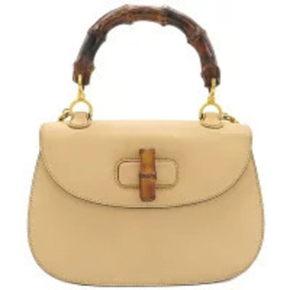 Gucci bag Bamboo leather beige top handle